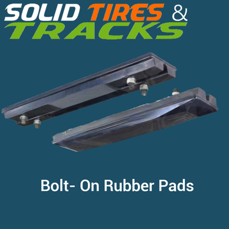 24" 600 mm Bolt-On Rubber Pad 171mm Pitch - Heavy Duty