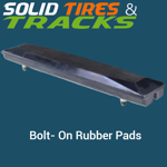 24" 600 mm Bolt-On Rubber Pad 190mm Pitch