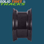 10x16.5 Skid Steer Wheels/Rims 16.5x8.25 - Glossy Black