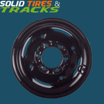 12x16.5 Skid Steer Wheel/Rim 16.5x9.75 - Glossy Black